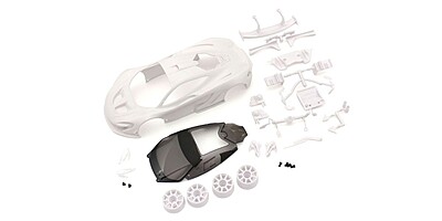 Bodyshell McLaren P1 GTR Mini-Z + 2WD Rims (White Body)