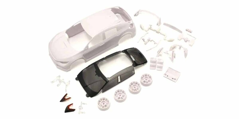 Bodyshell Honda Civic Mini-Z + 4WD Rims (White Body)