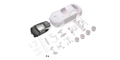 Bodyshell Mercedes AMG GT3 Mini-Z + 2WD Rims (White Body)