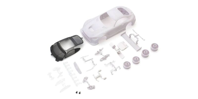 Bodyshell Mercedes AMG GT3 Mini-Z + 2WD Rims (White Body) Bodyshell Mercedes AMG GT3 Mini-Z + 2WD Rims (White Body)