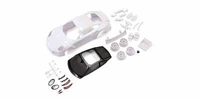 Kyosho Mini-Z Porsche 911 GT3 RS White Body Set + 2WD Rims