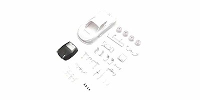 Kyosho Mini-Z McLaren 720S GT3 White Body Set w/2WD Rims