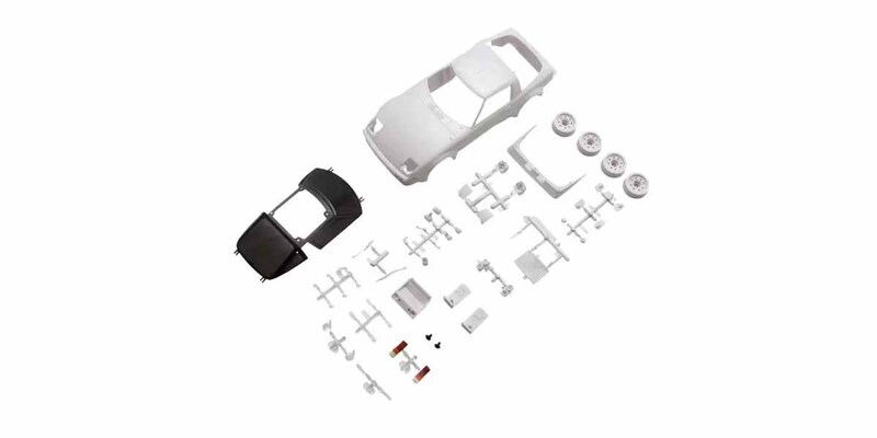 Kyosho Mini-Z Mazda RX-7 SA22C White Body Set w/2WD Rims Kyosho Mini-Z Mazda RX-7 SA22C White Body Set w/2WD Rims