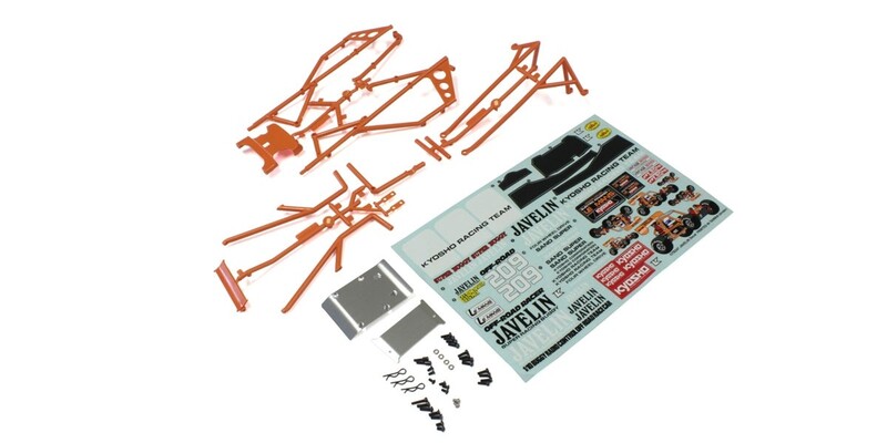 Body Parts and Roll Bar Kyosho Javelin -Orange Body Parts and Roll Bar Kyosho Javelin -Orange