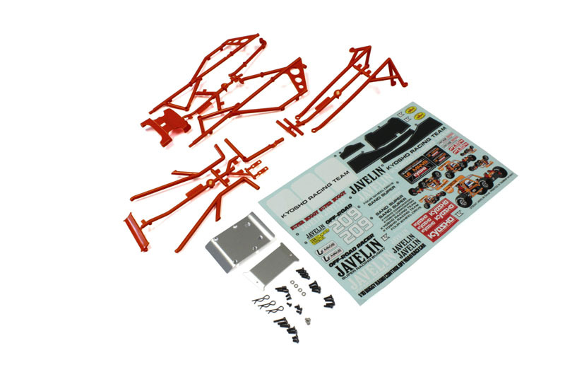 Body Parts and Roll Bar Kyosho Javelin - Red Body Parts and Roll Bar Kyosho Javelin - Red