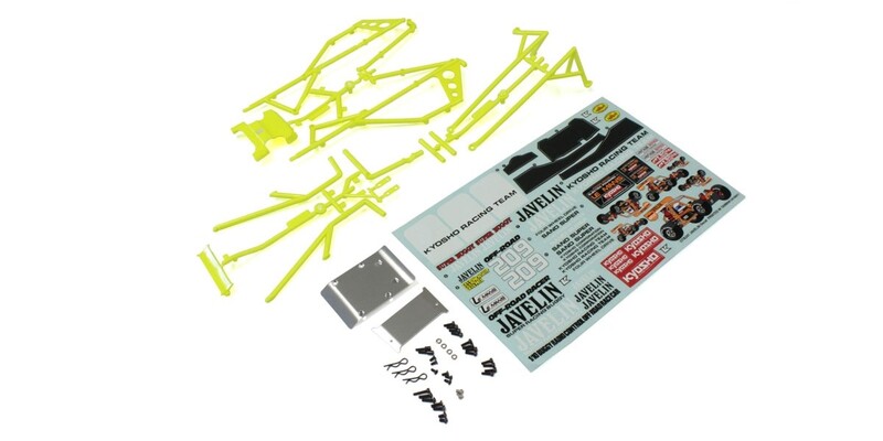 Body Parts and Roll Bar Kyosho Javelin -Yellow Body Parts and Roll Bar Kyosho Javelin -Yellow