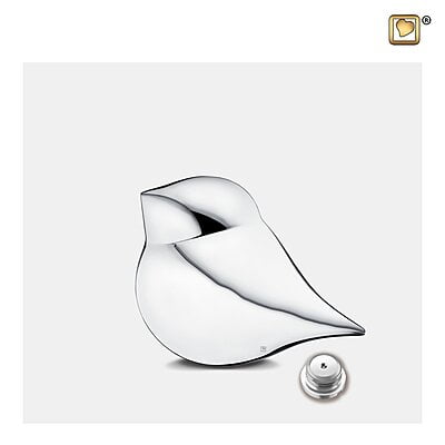 Mini Soul Bird Urn Zilver – Man Mini Soul Bird Urn Zilver – Man