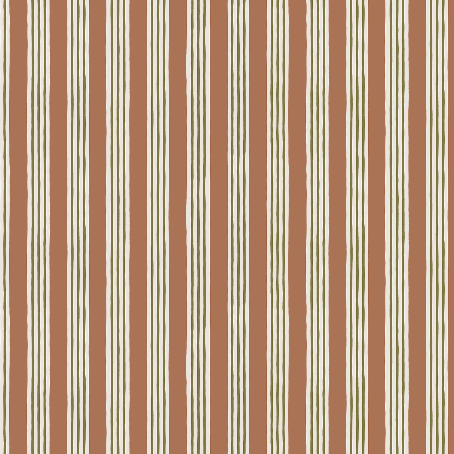 Kemble Stripe - Trixie, Sunday Clay and Quartz - Wallpaper Kemble Stripe - Trixie, Sunday Clay and Quartz - Wallpaper