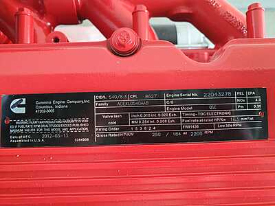 22043278 KOMATSU SAA6D114E-3 CUMMINS QSC8.3-CM850 CPL 8627 HP 250 - Complete engine 22043278 KOMATSU SAA6D114E-3 CUMMINS QSC8.3-CM850 CPL 8627 HP 250 - Complete engine