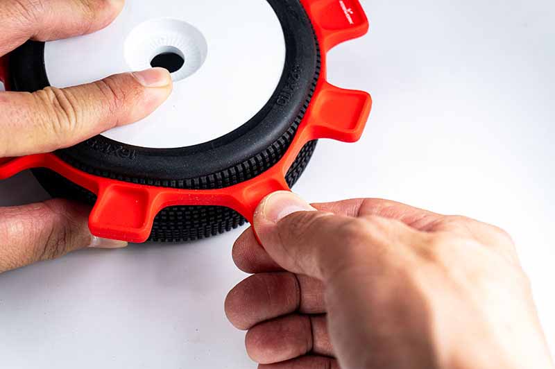 Koswork RC Silicone Tyre Gluing Bands 1:10 1:8 Red (4)