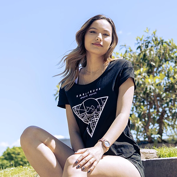 Karlsruhe Map Lady Shirt