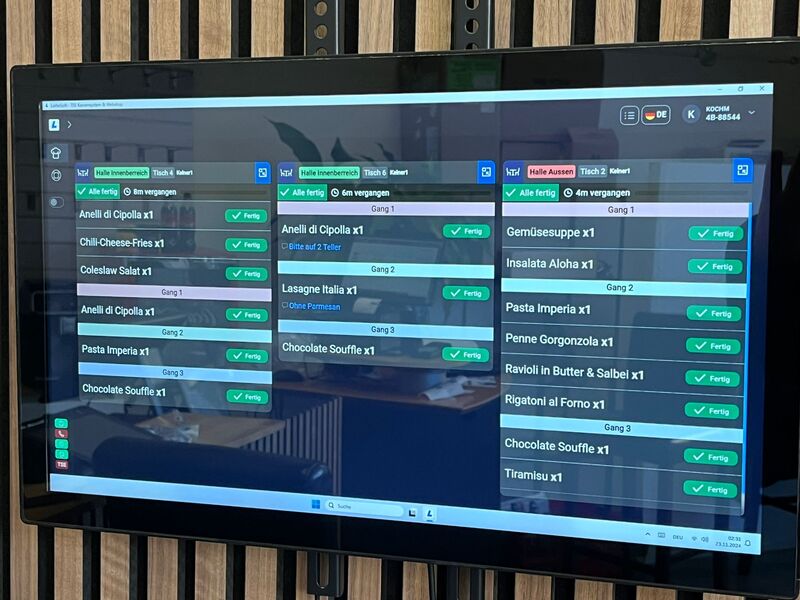 Küchenmonitor mit Touch