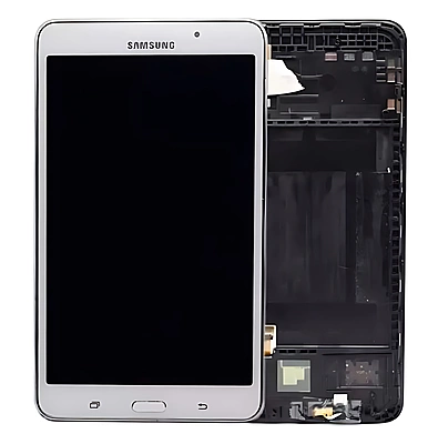 Genuine Samsung Galaxy Tab 4 7" T230 - Replacement Complete LCD Touch Screen Assembly With Chassis - White - Original