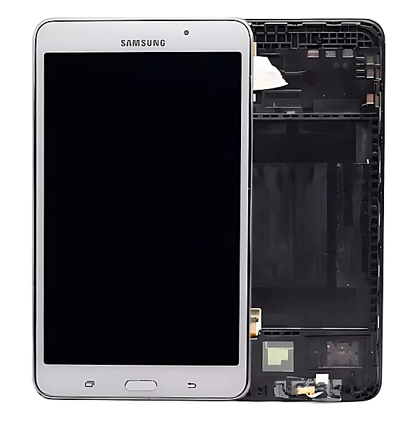 Genuine Samsung Galaxy Tab 4 7" T230 - Replacement Complete LCD Touch Screen Assembly With Chassis - White - Original