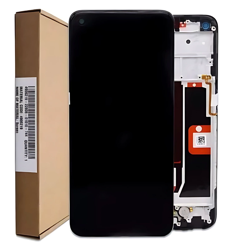 Genuine Oppo A74 5G , A54 4G - Replacement LCD Touch Screen Assembly With Frame - 4906219 - Black - Authorised