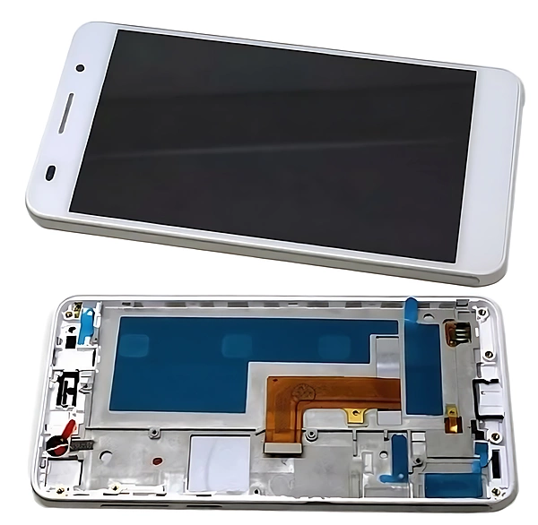 Genuine Honor 6 - Replacement LCD Touch Screen Assembly With Frame - White - Original