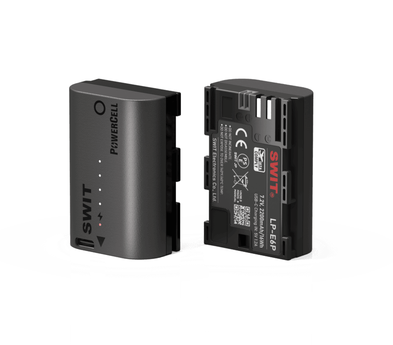 PowerCell LP-E6P | USB-C LE-E6P 16Wh longer running-time battery with indicators, for Canon LP-E6,LP-E6N,LP-E6NH and e.g. Canon  EOS cameras