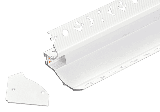 ALS Led Plaster Profile Ceiling Corner Cove White 2m Sheetrock