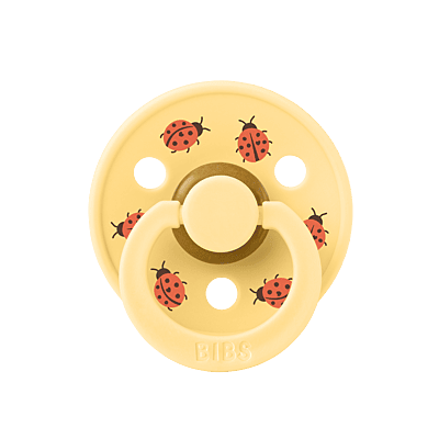 BIBS Pacifier Studio Colour 2 PACK Ladybug  Latex size 2 Sage Mix