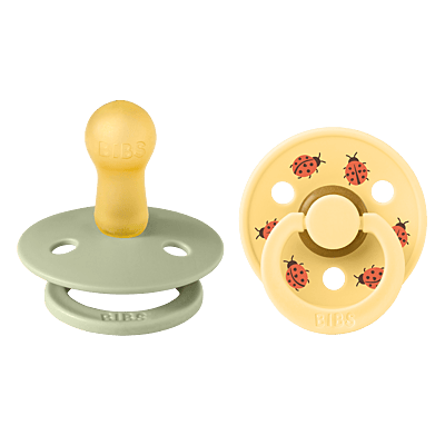 BIBS Pacifier Studio Colour 2 PACK Ladybug  Latex size 2 Sage Mix