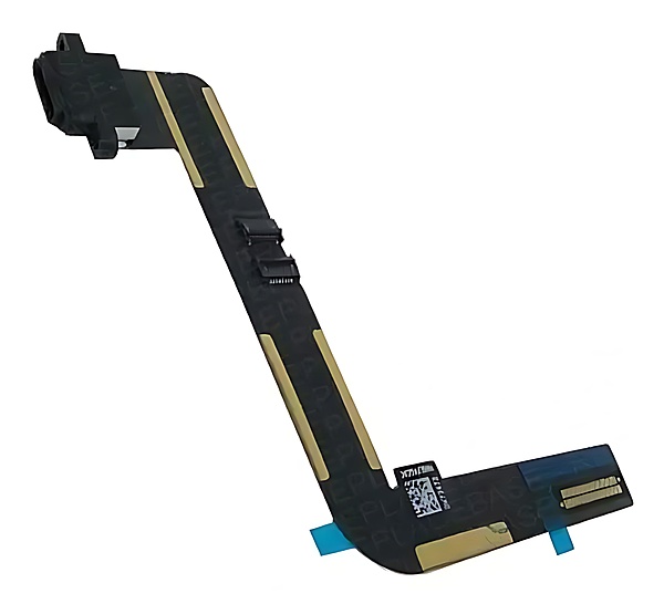 For iPad Air - iPad 5th Gen (2017) - iPad 6th Gen (2018) - Replacement Lightning Dock Port Socket Flex - Black