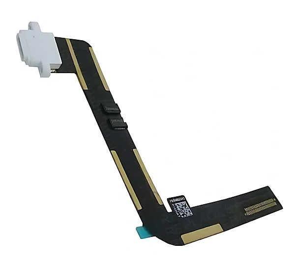 For iPad Air - iPad 5th Gen (2017) - iPad 6th Gen (2018) - Replacement Lightning Dock Port Socket Flex - White