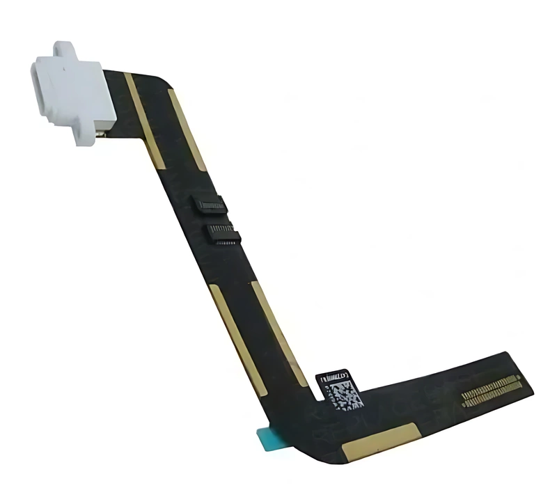 For iPad Air - iPad 5th Gen (2017) - iPad 6th Gen (2018) - Replacement Lightning Dock Port Socket Flex - White