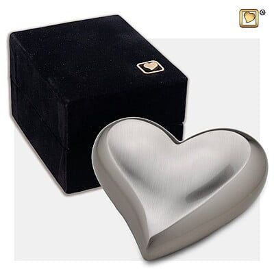 Mini Urn Hart Mat Grijs Mini Urn Hart Mat Grijs