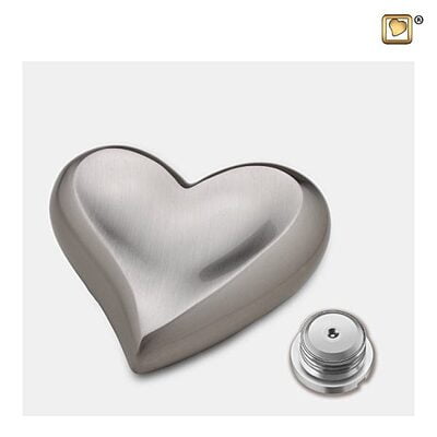 Mini Urn Hart Mat Grijs Mini Urn Hart Mat Grijs