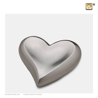 Mini Urn Hart Mat Grijs Mini Urn Hart Mat Grijs