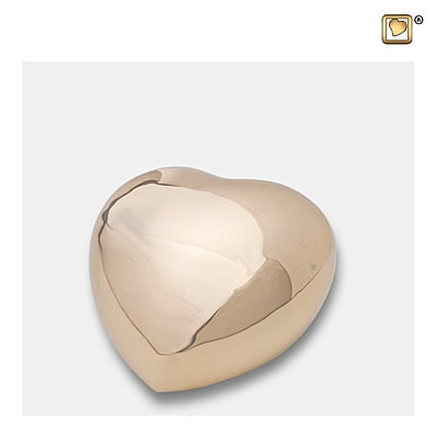 Mini Urn Hart Rond Glanzend Goud