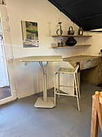 Luxembourg High Table 80x80 Clay Grey-Floor stock