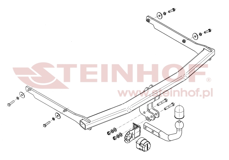 Mazda 3 4D
(BK)
(excl. Version with sport bumper) Tow Bar (2003-2009) M-018/1