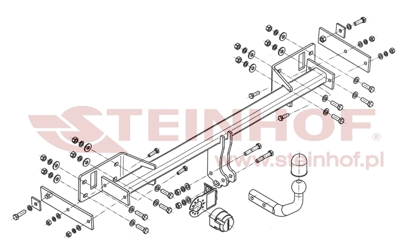 Mercedes W 246 B- Class
(excl. AMG package) Tow Bar (2011-2018) M-101