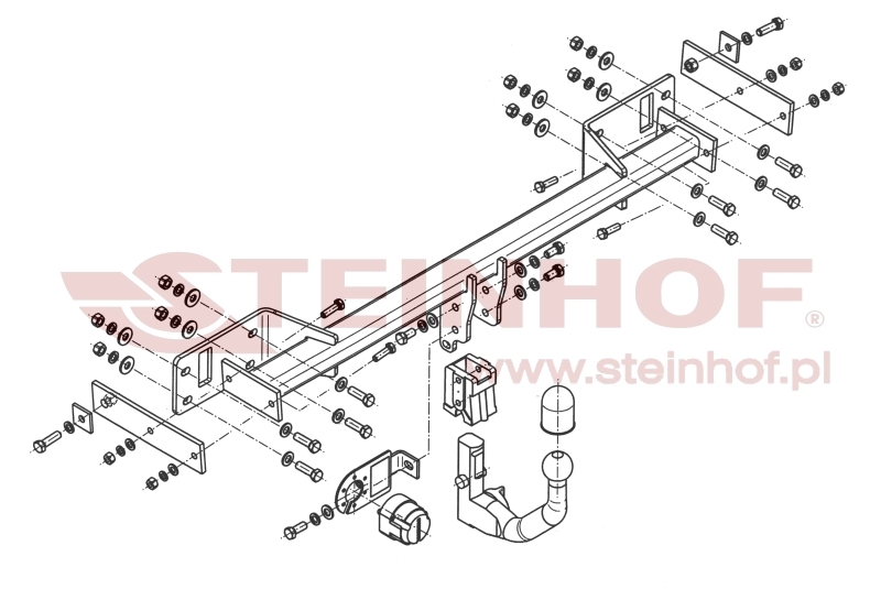 Mercedes W 246 B- Class
(excl. AMG package) Tow Bar (2011-2018) M-102