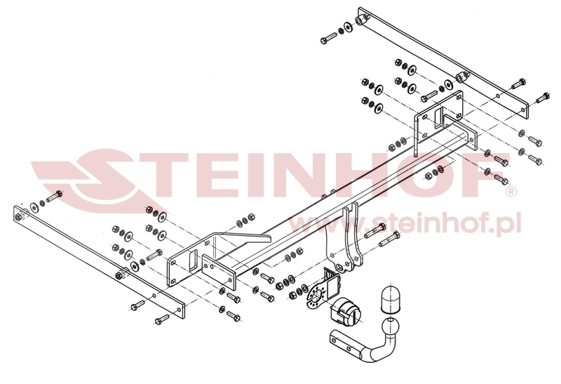 Mercedes W 212 4D E - Class
(excl. AMG) Tow Bar (2009-2016) M-117