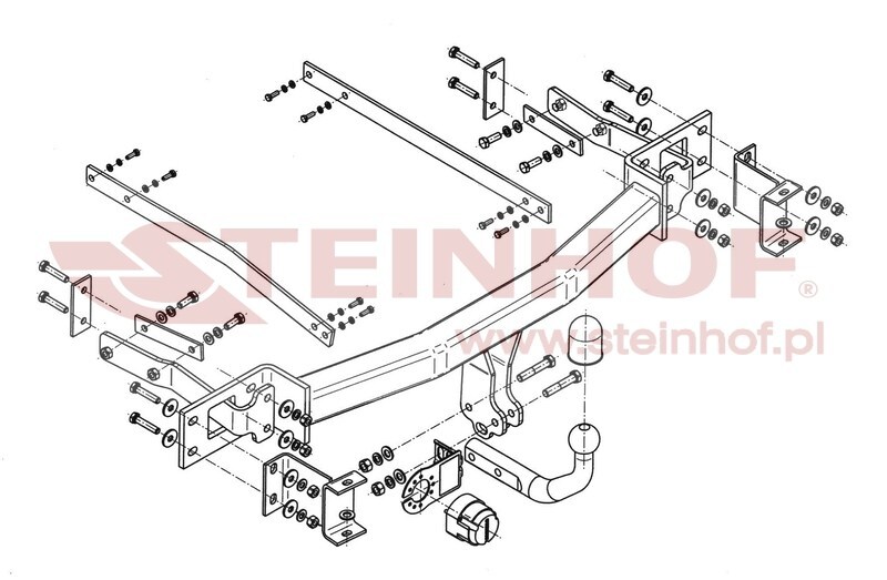 Mercedes W 211 4D E - Class Tow Bar (2002-2009) M-126