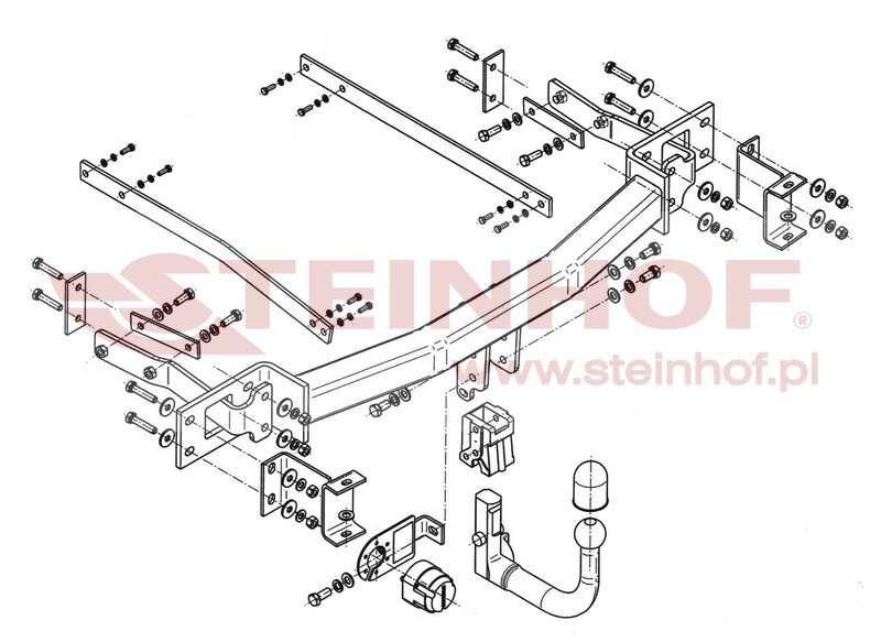 Mercedes W 211 4D E - Class Tow Bar (2002-2009) M-127