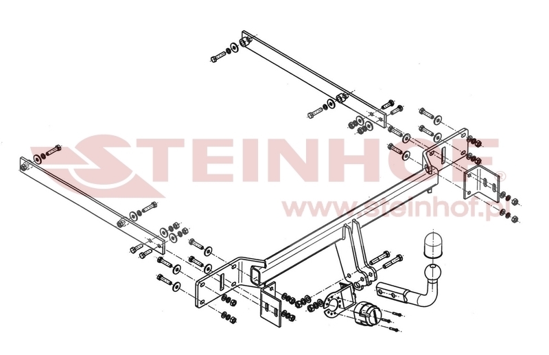Mercedes W 204 4D C- Class
(excl. AMG)
excl. version with height control suspension Tow Bar (2007-2014) M-134