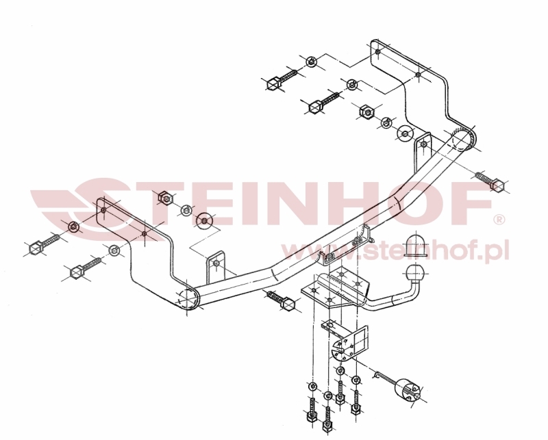 Mitsubishi Carisma 4/5D Tow Bar (1995-2005) M-300/1