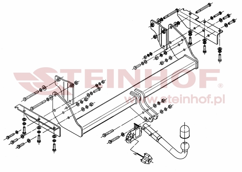 Mitsubishi Shogun / Pajero IV (SWB / LWB) Tow Bar (2007-2021) M-352
