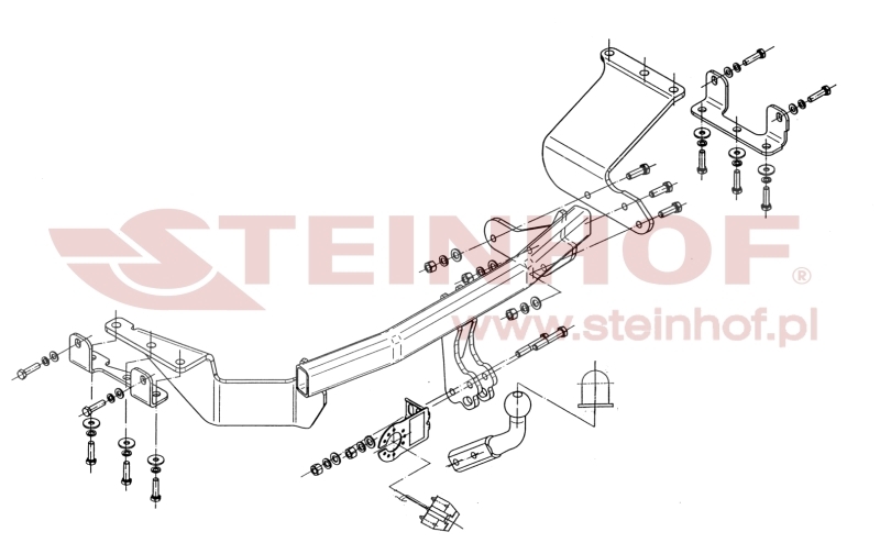 Mitsubishi Outlander When Towball is mounted
it isnt possible to lower
tailgate Tow Bar (2007-2012) M-354
