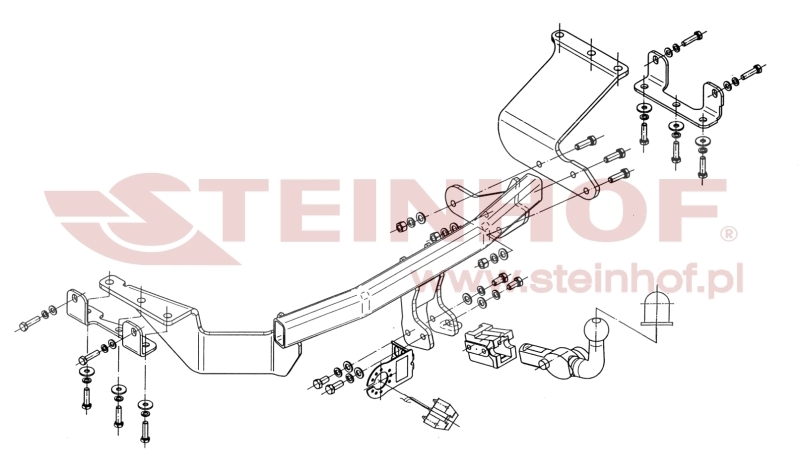 Mitsubishi Outlander When Towball is mounted
it isnt possible to lower
tailgate Tow Bar (2007-2012) M-355
