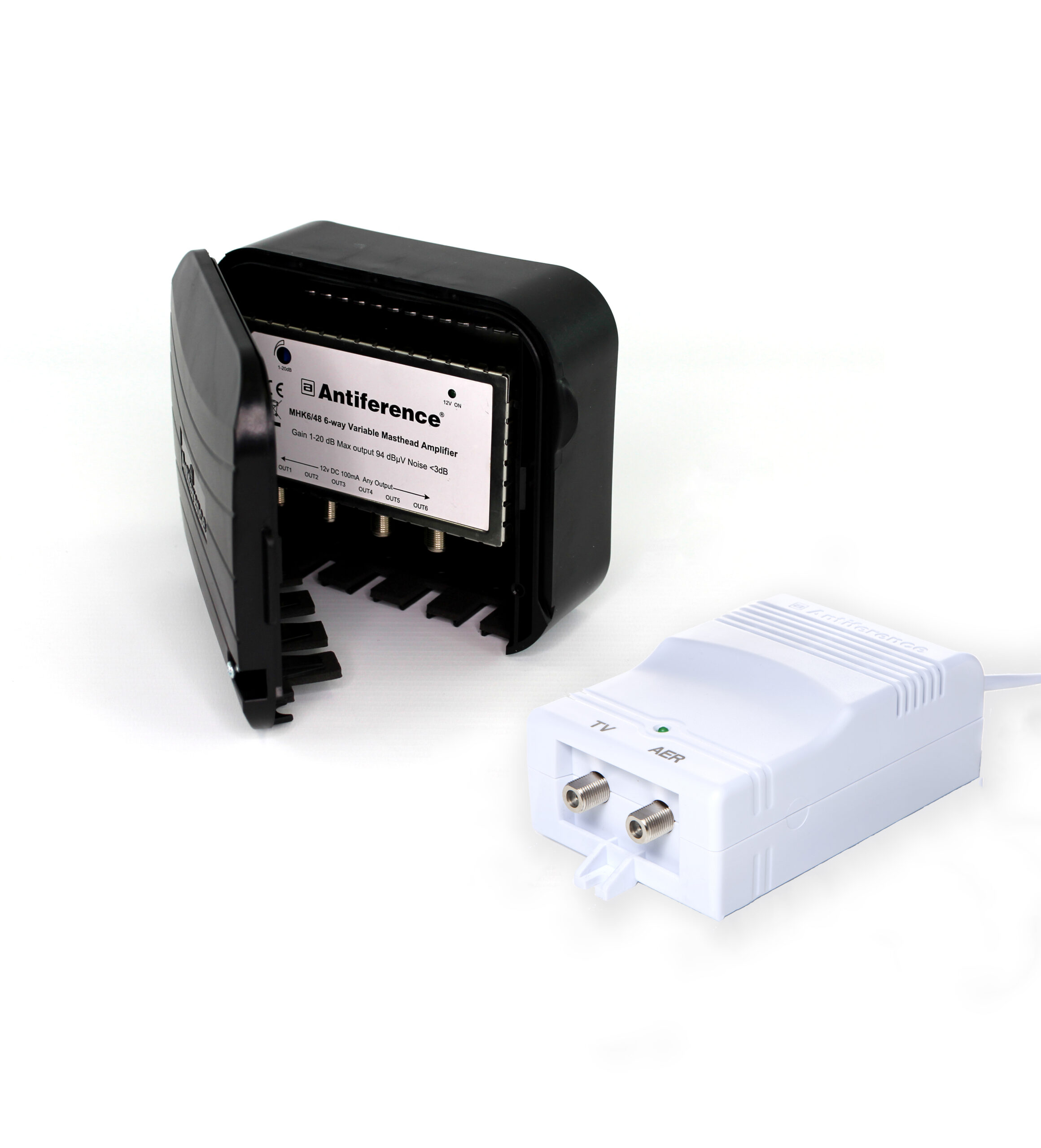 Antiference Masthead Amplifier Kit with Variable Gain 6 Way