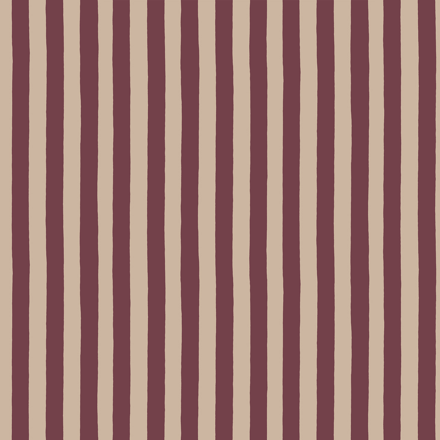 Medium Hand Pained Stripe - Red Current and Shiitake - Wallpaper Medium Hand Pained Stripe - Red Current and Shiitake - Wallpaper