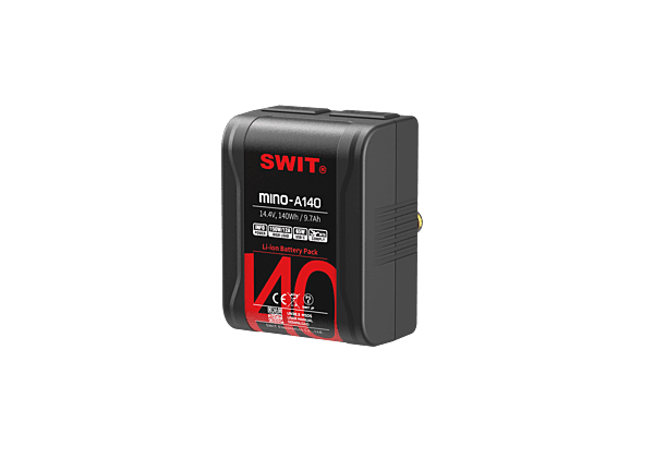Mino-A140 | USB-C, tiny size with 140Wh pocket mini battery, USB-A/USB-C/D-tap, Gold-Mount, also ideal for long term use or high power draw lights