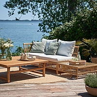 Maggie Exterior Sofa | Pouf Module w. Glass Maggie Exterior Sofa | Pouf Module w. Glass