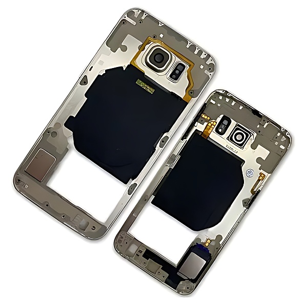 For Samsung Galaxy S6 - Main Chassis Bezel Assembly With Buttons, Cables And Antenna - Gold
