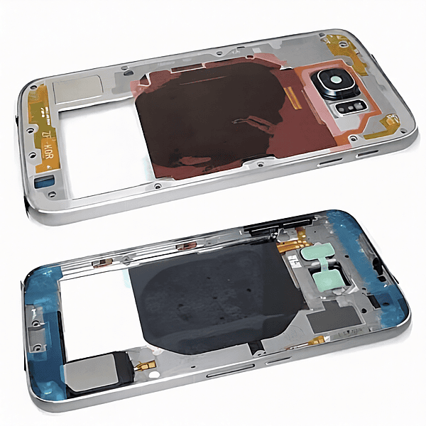For Samsung Galaxy S6 - Main Chassis Bezel Assembly With Buttons, Cables And Antenna - Grey