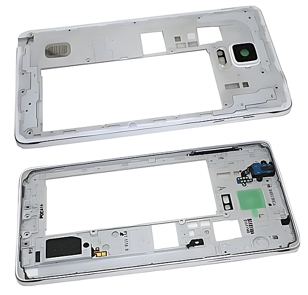 For Samsung Galaxy Note 4 - Replacement Main Chassis With Small Parts - White